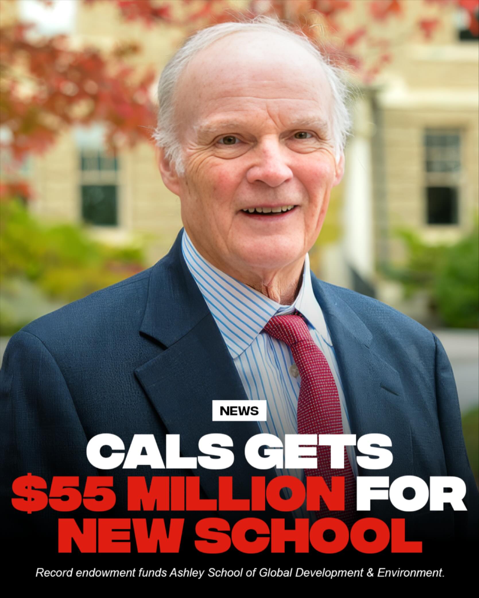 CALS just received the largest gift in the college’s history.💰

A massive $55 mi