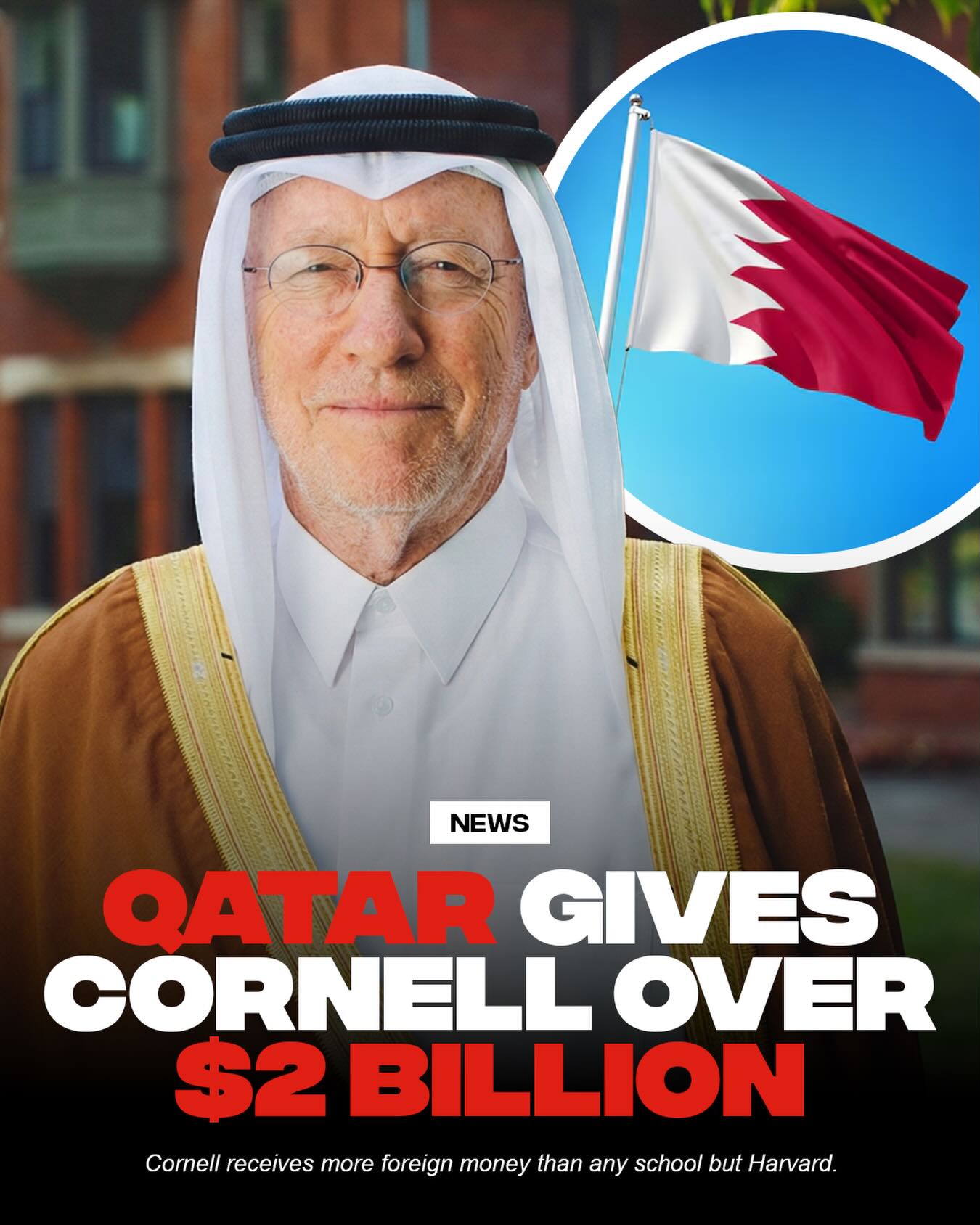 Via @cornellsun, Cornell received over $3 billion in foreign funding, ranking se