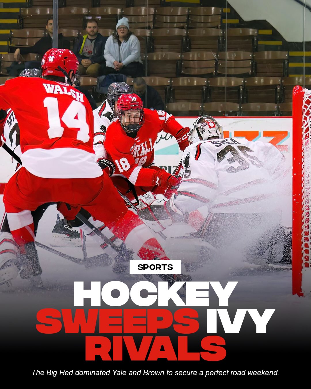 Cornell men’s hockey is on a tear after a massive weekend in New England. The Bi