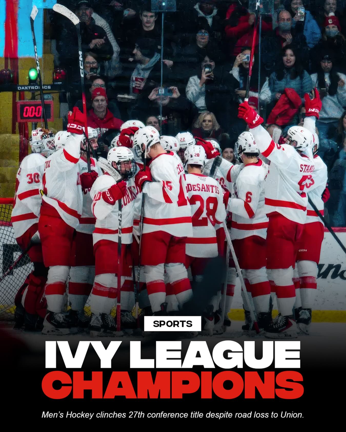 The Big Red has officially reclaimed the throne. Cornell Men’s Hockey secured it