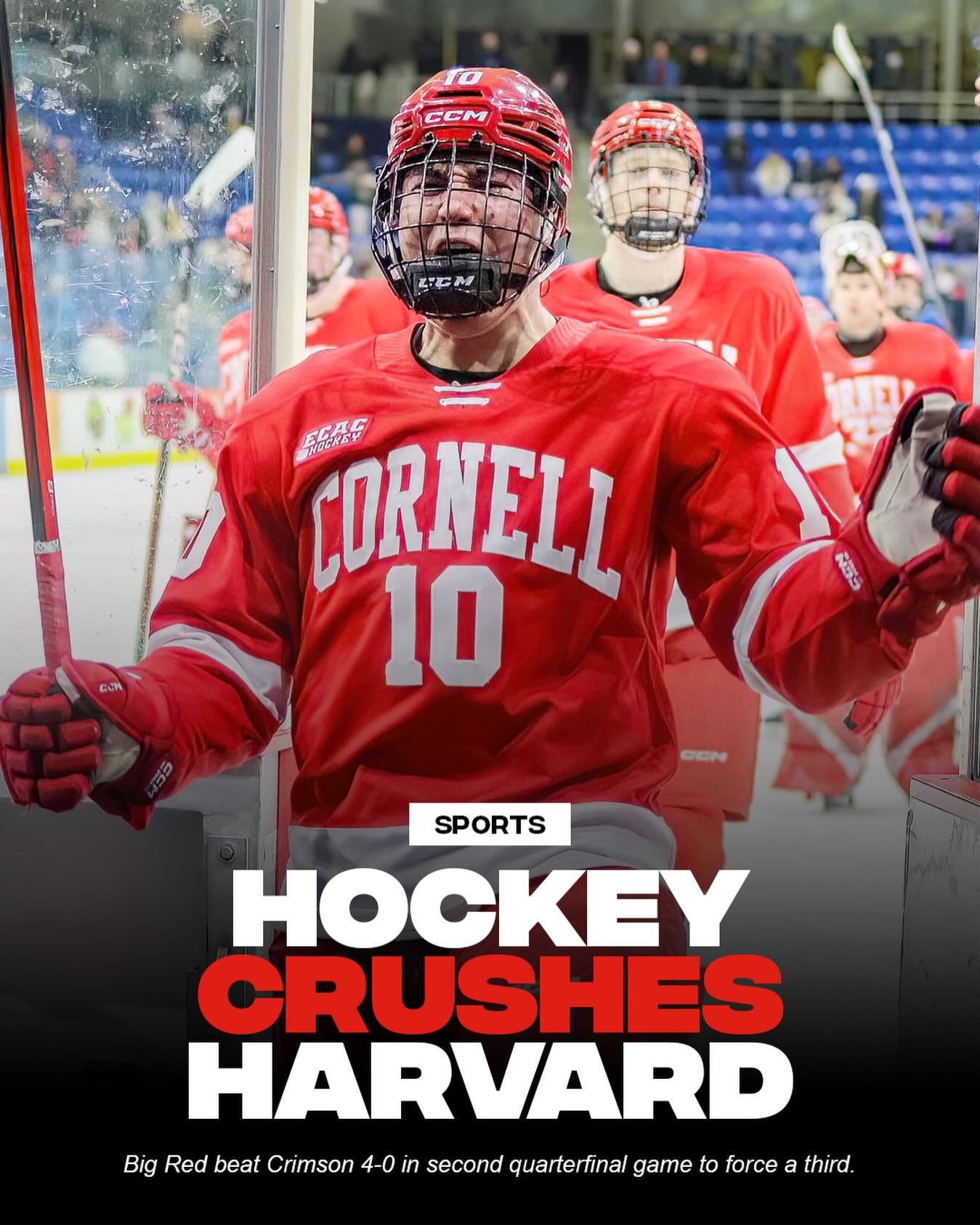 We are so back.

Cornell Men’s Ice Hockey kept their season alive Saturday night