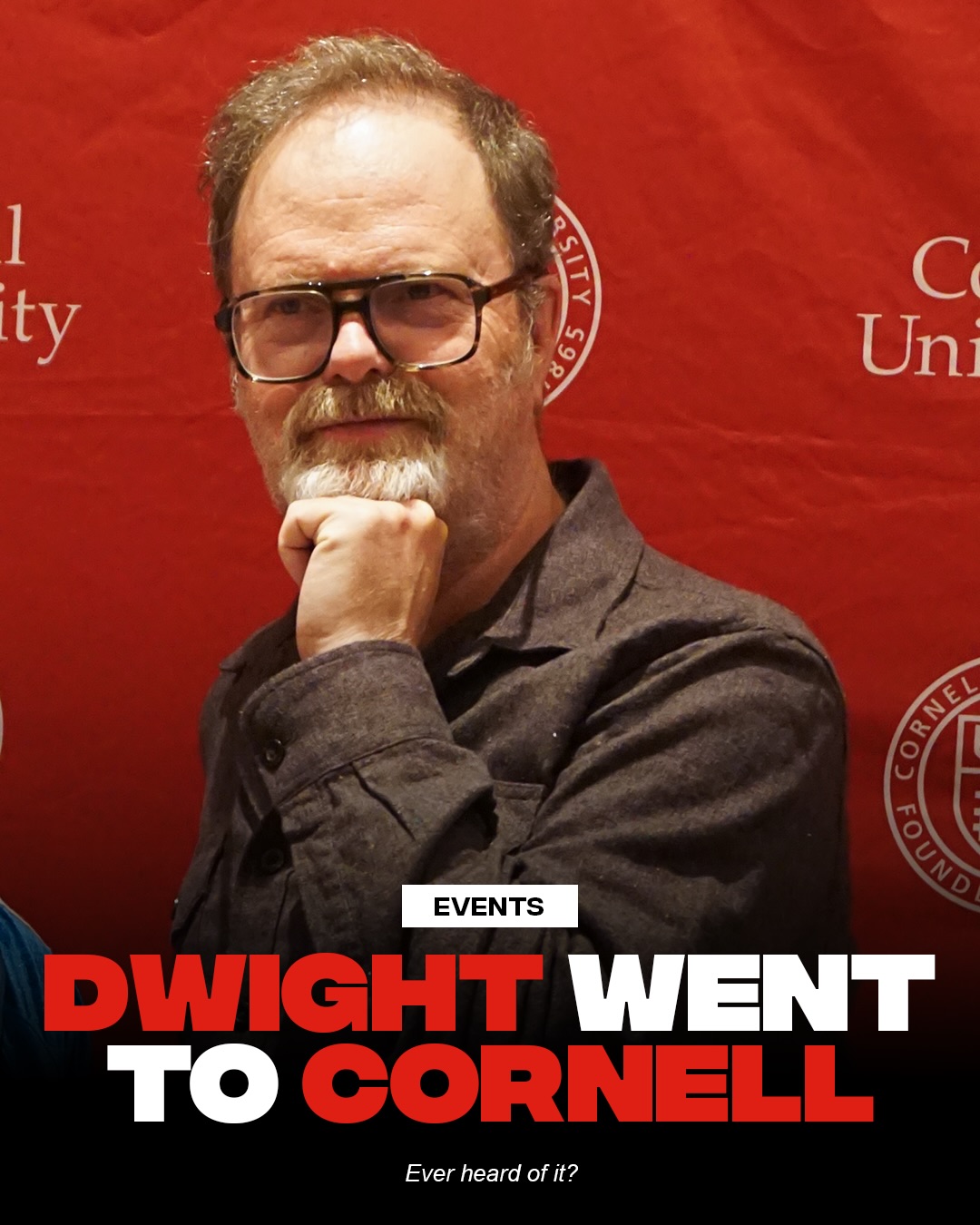 Rainn Wilson brought a night of high energy to Cornell’s Bailey Hall this past S