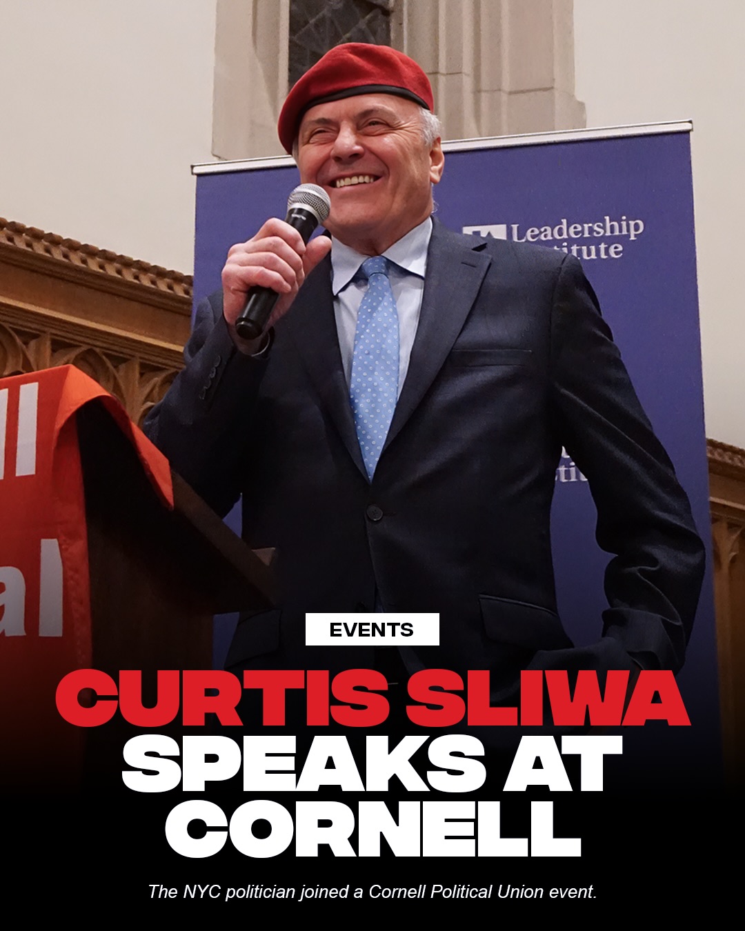 The Cornell Political Union hosted Curtis Sliwa at Anabel Taylor Hall on Tuesday