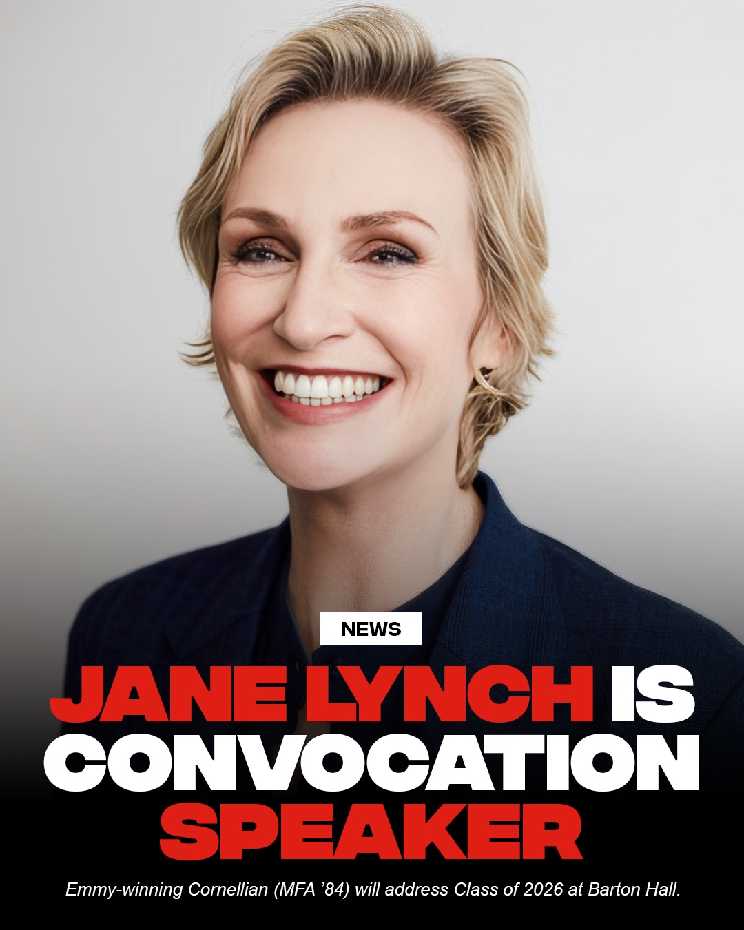 The Class of 2026 Convocation Committee announced that actress and Cornell alumn