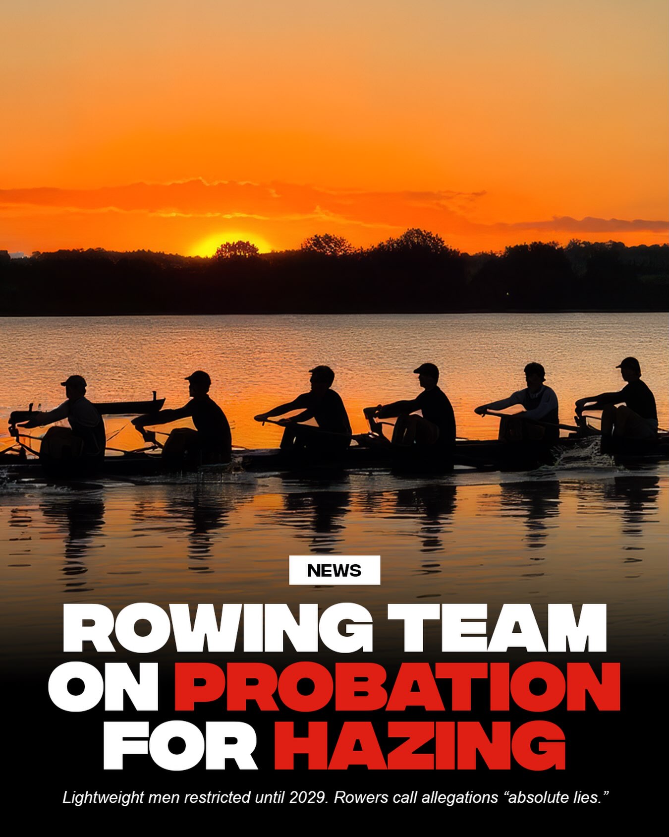 Cornell Athletics has placed the men’s lightweight rowing team on a three-year p