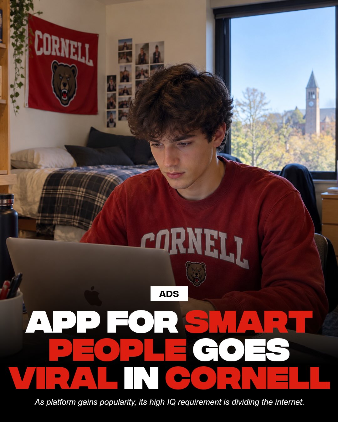 A new social network (@clockout.app) started by a Cornell student has a minimum 
